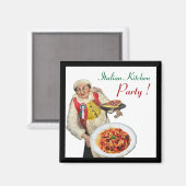 Italiaanse keuken , wit magneet (Voorkant / Achterkant)