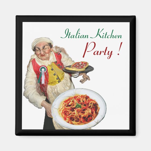 Italiaanse keuken , wit magneet (Voorkant)