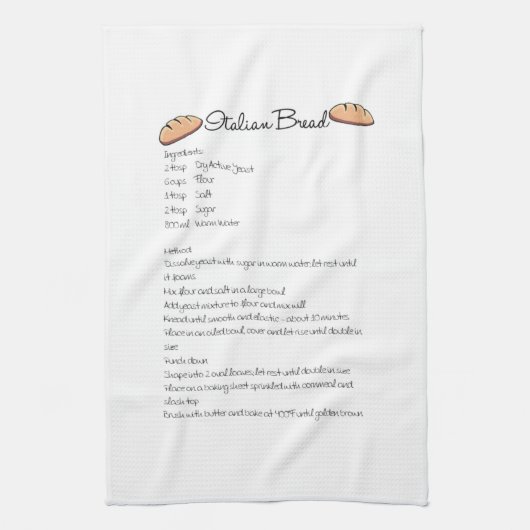 Italiaanse keukenhanddoek voor lezen (Verticaal)