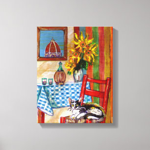 ITALIAANSE KITCHEN IN FLORENCE CANVAS AFDRUK