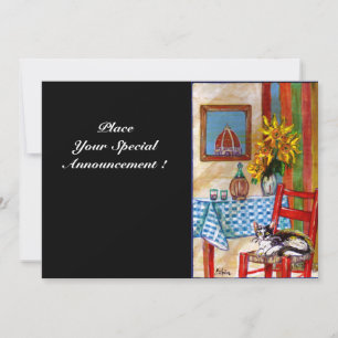 ITALIAANSE KITCHEN IN FLORENCE, rood blauw Aankondiging