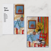 ITALIAANSE KITCHEN IN FLORENCE, witte parel Visitekaartje (Voorkant / Achterkant)