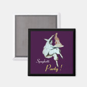 ITALIAANSE KITCHEN, RESTAURANT paars Magneet (Voorkant / Achterkant)