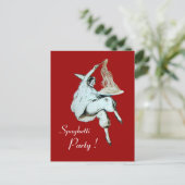 ITALIAANSE KITCHEN, RESTAURANT rood Briefkaart (Staand voorkant)