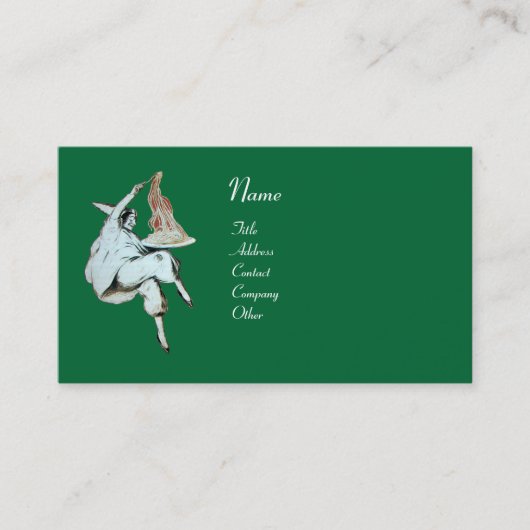 ITALIAANSE KITCHEN, RESTAURANT rood Visitekaartje (Voorkant)