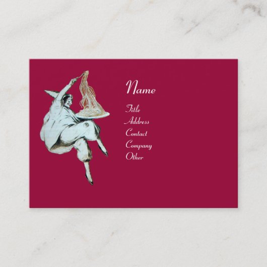 ITALIAANSE KITCHEN, RESTAURANT rood Visitekaartje (Voorkant)