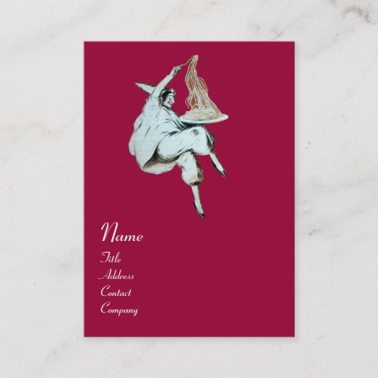 ITALIAANSE KITCHEN, RESTAURANT rood Visitekaartje (Voorkant)