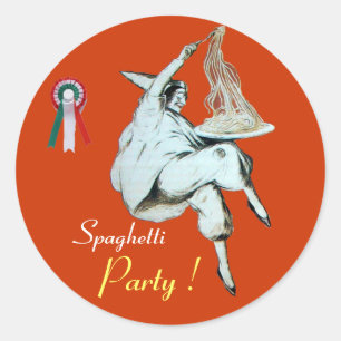 ITALIAANSE KITCHEN, RESTAURANT sinaasappel Ronde Sticker