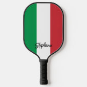 Italiaanse kleurenstreepjes op maat pickleball paddle (Voorkant)