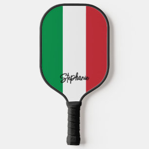 Italiaanse kleurenstreepjes op maat pickleball paddle