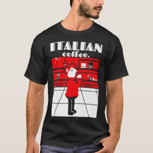 Italiaanse koffie Lover Espresso Mid Century Moder T-shirt