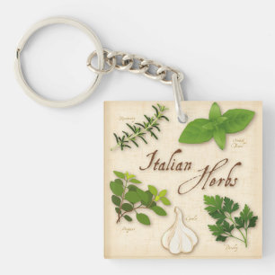 Italiaanse kruiden, Basil, Oregano, peterselie, kn Sleutelhanger