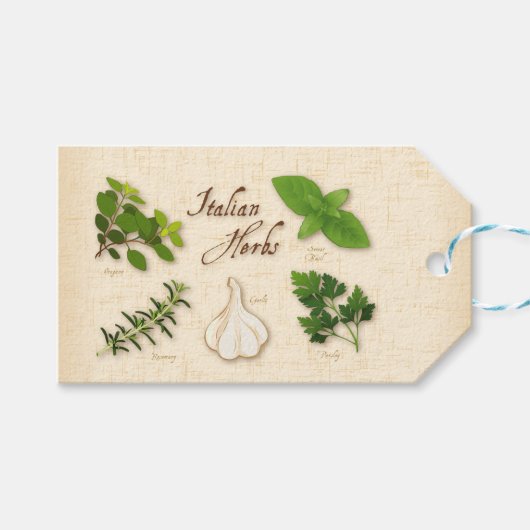 Italiaanse kruiden Gift Labels Cadeaulabel (Voorkant (Horizontaal))