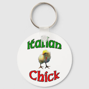 Italiaanse kuiken met Horn Sleutelhanger