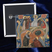 Italiaanse kunst Nerius Verlichting Scènes van Pas Vierkante Button 5,1 Cm