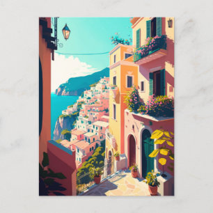 Italiaanse kust van Amalfi Briefkaart
