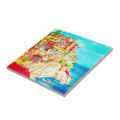 Italiaanse kustscène Contemmodern Tegeltje (Zijkant)