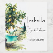 Italiaanse La Dolce Vita Bruidsfeest Wijn Etiket (Enkel label)