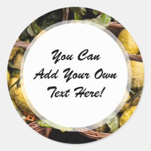 Italiaanse legerluiers in een mand ronde sticker