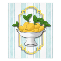 Italiaanse Lemon Bowl Keuken Print | kust