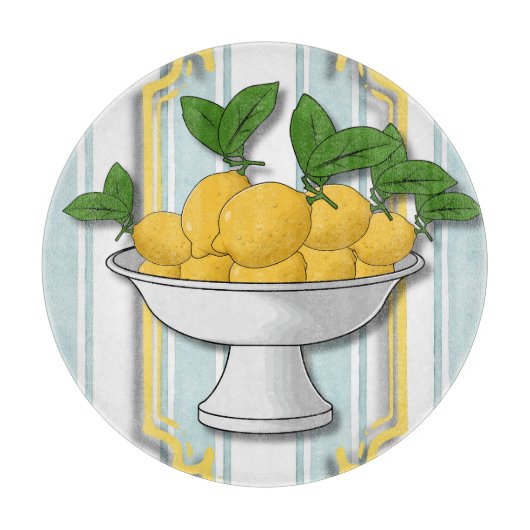 Italiaanse Lemon Bowl Keuken Print | kust Snijplank (Voorkant)