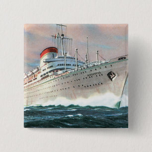 Italiaanse lijn Augustus Vierkante Button 5,1 Cm