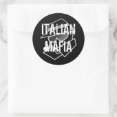 Italiaanse maffia ronde sticker (Tas)