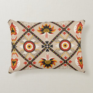 Italiaanse majolica-tegel. borduurwerk met bloemen accent kussen