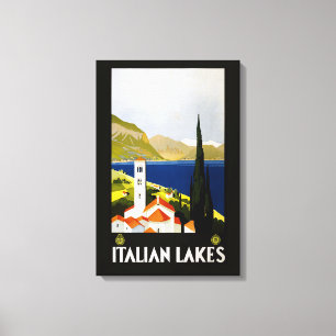 Italiaanse Meren Vintage Reis Italië Canvas Afdruk