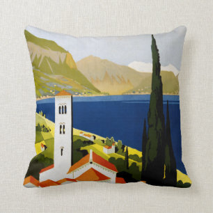 Italiaanse meren vintage reis kussensloop kussen