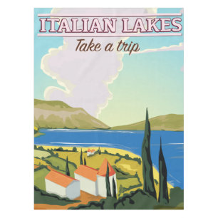 Italiaanse meren vintage reisposter tafelkleed
