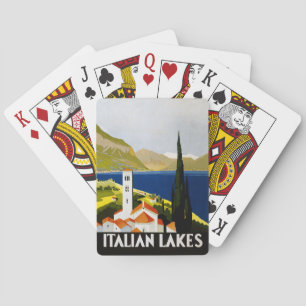 Italiaanse Meren Vintage Reizen Italië Pokerkaarten