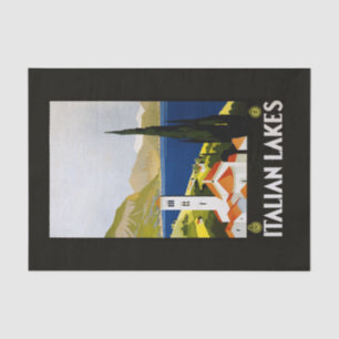 Italiaanse Meren Vintage Reizen Italië Tissuepapier