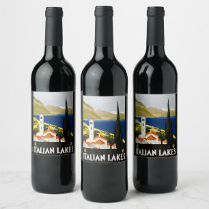 Italiaanse Meren Vintage Reizen Italië Wijn Etiket