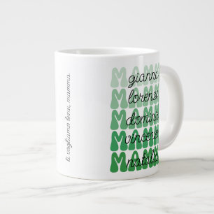 Italiaanse Moederdag Cadeau Mamma Retro Kinderen N Extra Grote Beker