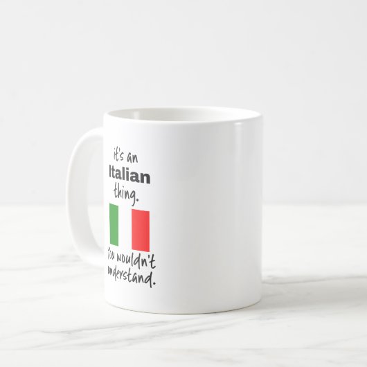 Italiaanse Mok Funny Gift Idea (Voorkant links)