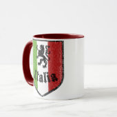 Italiaanse Mok  koffie met vlag (Voorkant links)