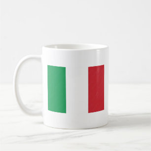 Italiaanse mok met vlag en naam van het volkslied
