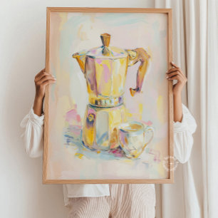 Italiaanse Moka Koffie Espresso Keuken Muur Kunstp Poster