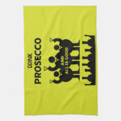 Italiaanse mousserende wijn Prosecco Theedoek (Verticaal)