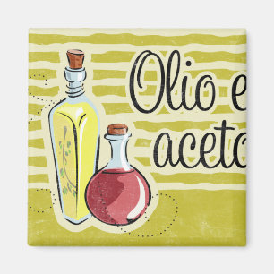Italiaanse olie en azijn Kitchen Magnet Magneet