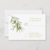 Italiaanse olijftak bruiloft RSVP (Voorkant)