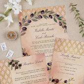 Italiaanse olijftakken Dank u kaart