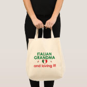 Italiaanse oma en ik hou ervan! tote bag (Voorkant (product))