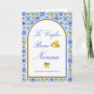 Italiaanse oma, ik hou van je Nonna Moederdag Kaart