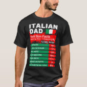Italiaanse pap Nutrition Facts Serving Size Tshirt (Voorkant)