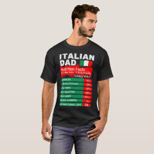 Italiaanse pap Nutrition Facts Serving Size Tshirt