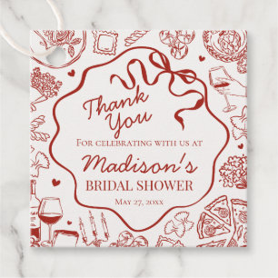 Italiaanse Pasta Dat is Amore Bruidsfeest Bedankjes Labels