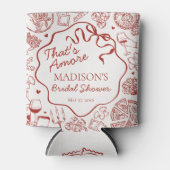 Italiaanse Pasta Dat is Amore Bruiloft Feest Favor Blikjeskoeler (Voorkant)