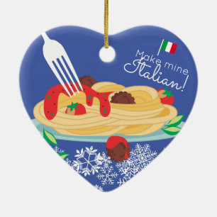 Italiaanse pasta-kerstversiering voor voedseldoele keramisch ornament